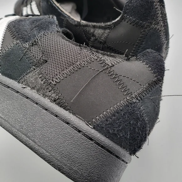 NEW Men's Sz 12 Adidas Superstar Atmos Patchwork - Core Black GW3473 - Picture 4 of 10